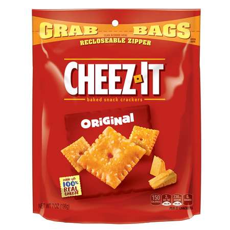 CHEEZ-IT Cheez-It Grab Bag Reclosable Original Crackers 7 oz. Bag, PK6 2410020408